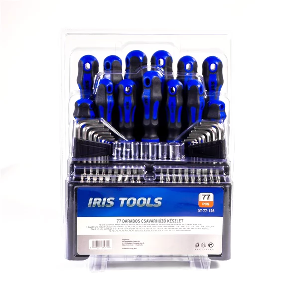 IRIS TOOLS DT-77-126 77 darabos csavarhúzó készlet