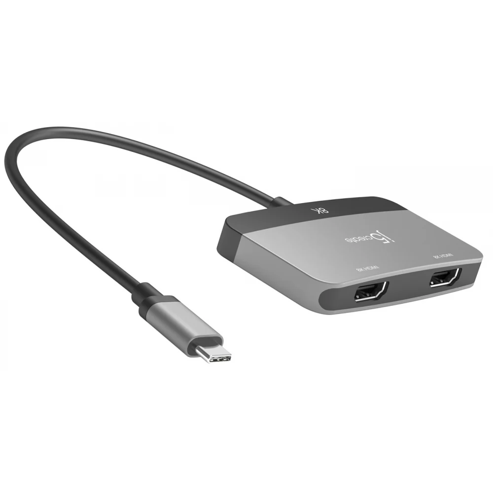 J5CREATE 8K USB-C to Dual HDMI Display Adapter