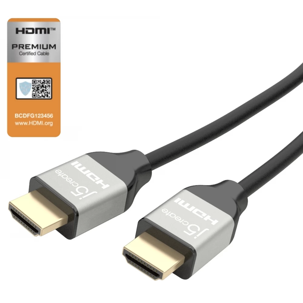 J5CREATE HDMI 2.0 Összekötő Fekete-Szürke 2m JDC52