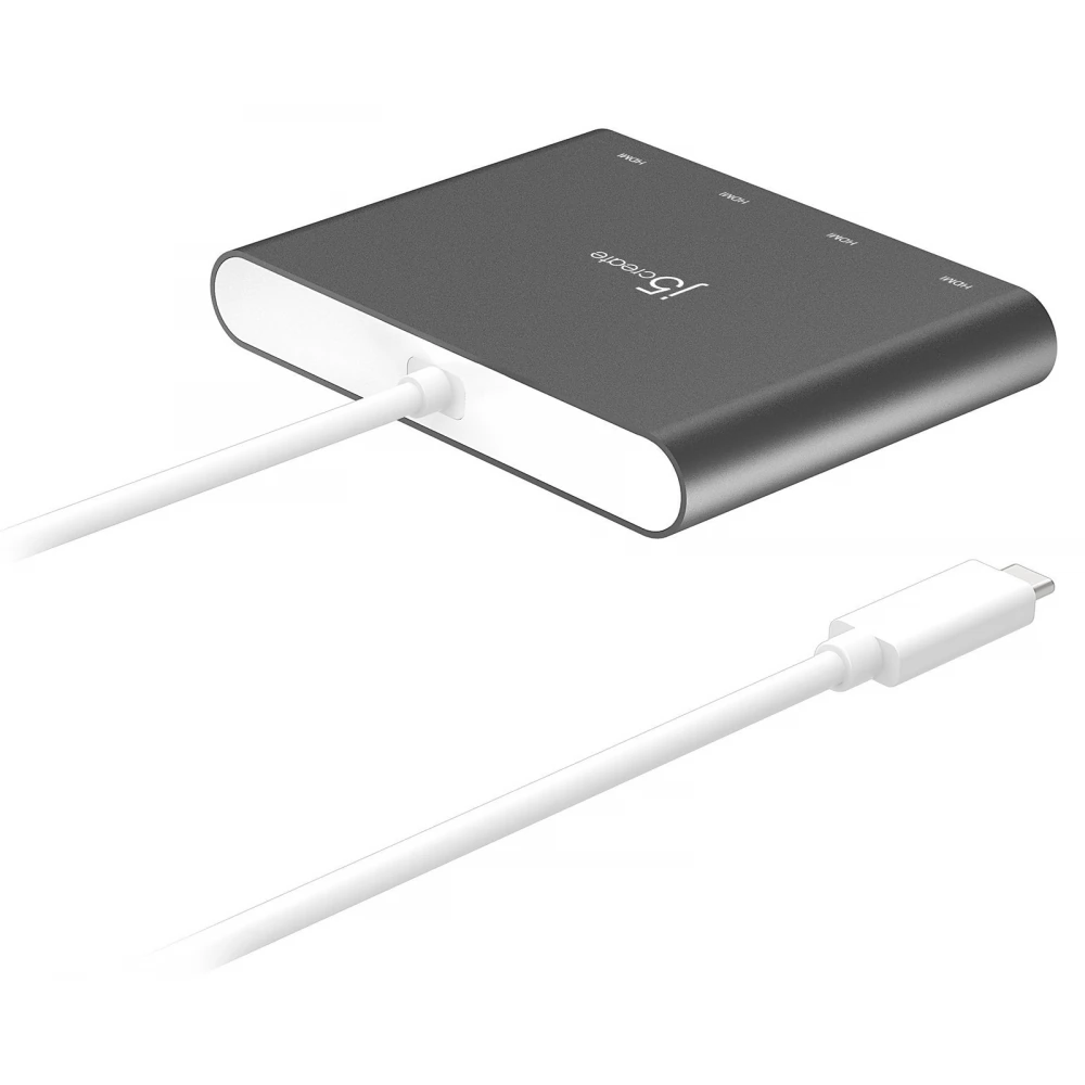 J5CREATE JCA366-N USB-C to 4-Port HDMI Multi-Monitor Adapter