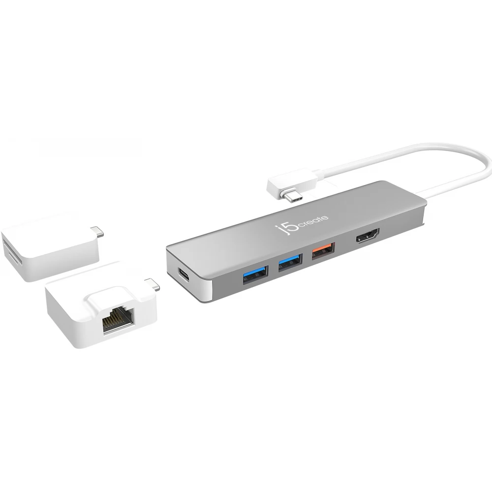 J5CREATE JCD375 USB-C Modular Multi-Adapter with 2 Kits