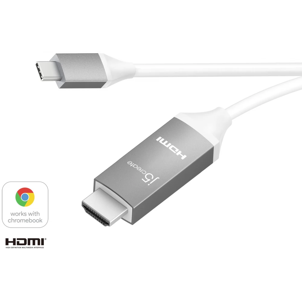 J5CREATE USB 2.0 Type C HDMI Átalakító Szürke 1.8m JCC153G-N