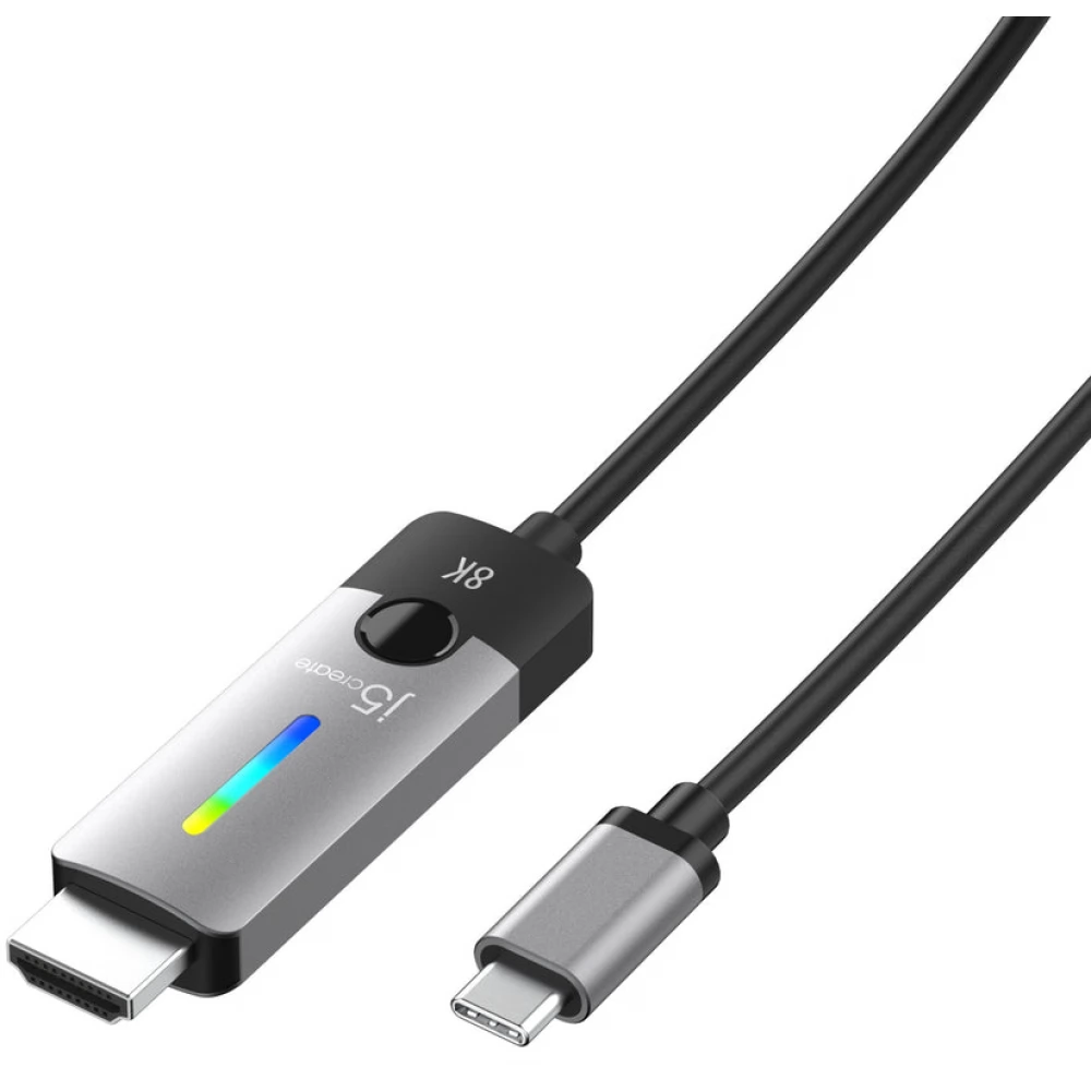 J5CREATE USB 3.1 Type C HDMI 2.1 Átalakító Fekete 1.8m JCC157-N