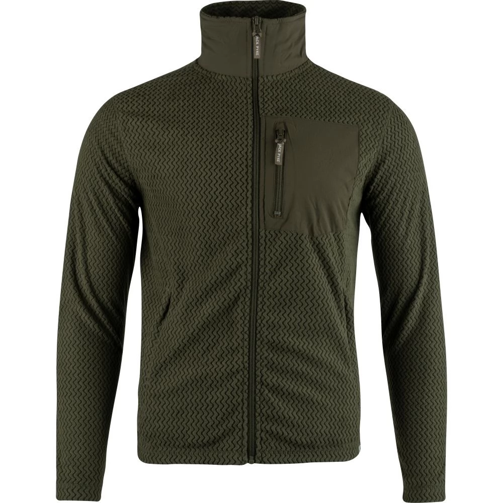 JACK PYKE Lightweight Z cipzáros thermo pulóver zöld M