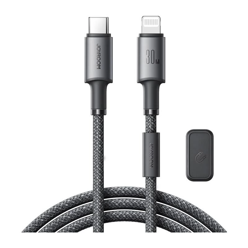 JOYROOM USB 2.0 Type C Lightning Töltő/adat Szürke 1.2m S-A50 C L
