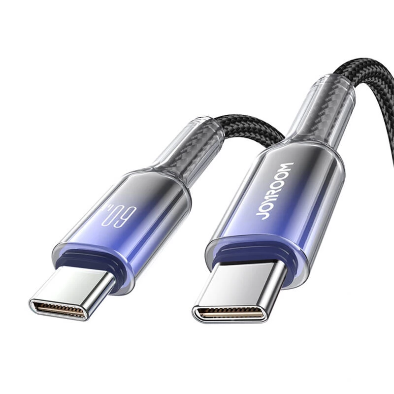 JOYROOM USB 2.0 Type C Összekötő Fekete 1.2m S-A42 C-C Bl
