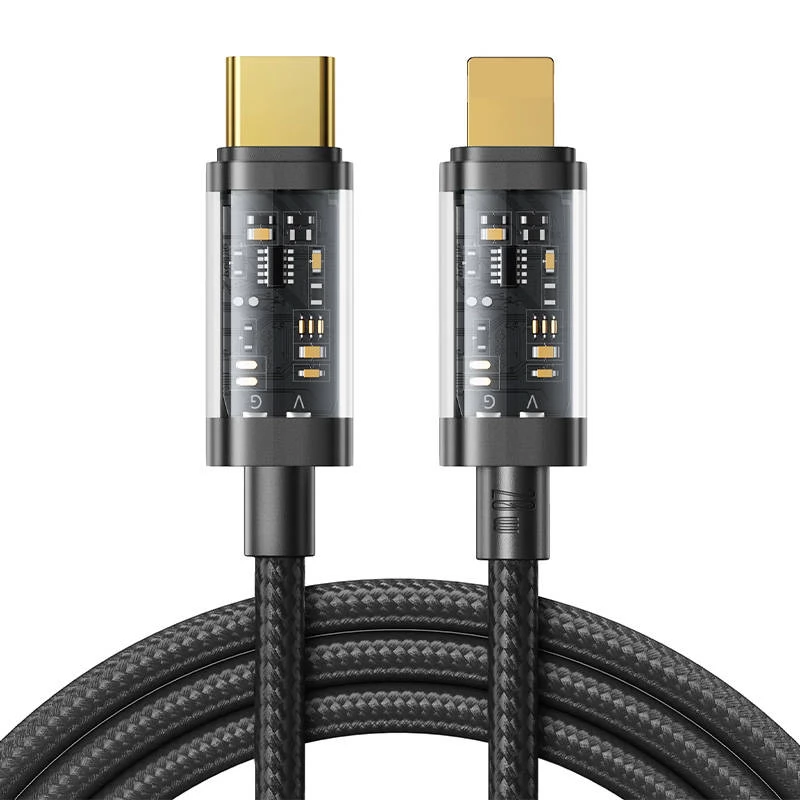 JOYROOM USB 2.0 Type C Összekötő Fekete 2m 6941237196330