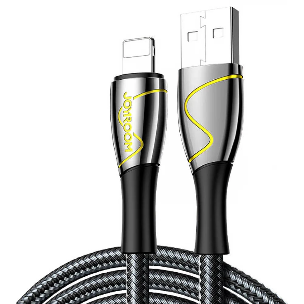 JOYROOM USB Lightning Töltő/adat Fekete 1.2m 6941237150998