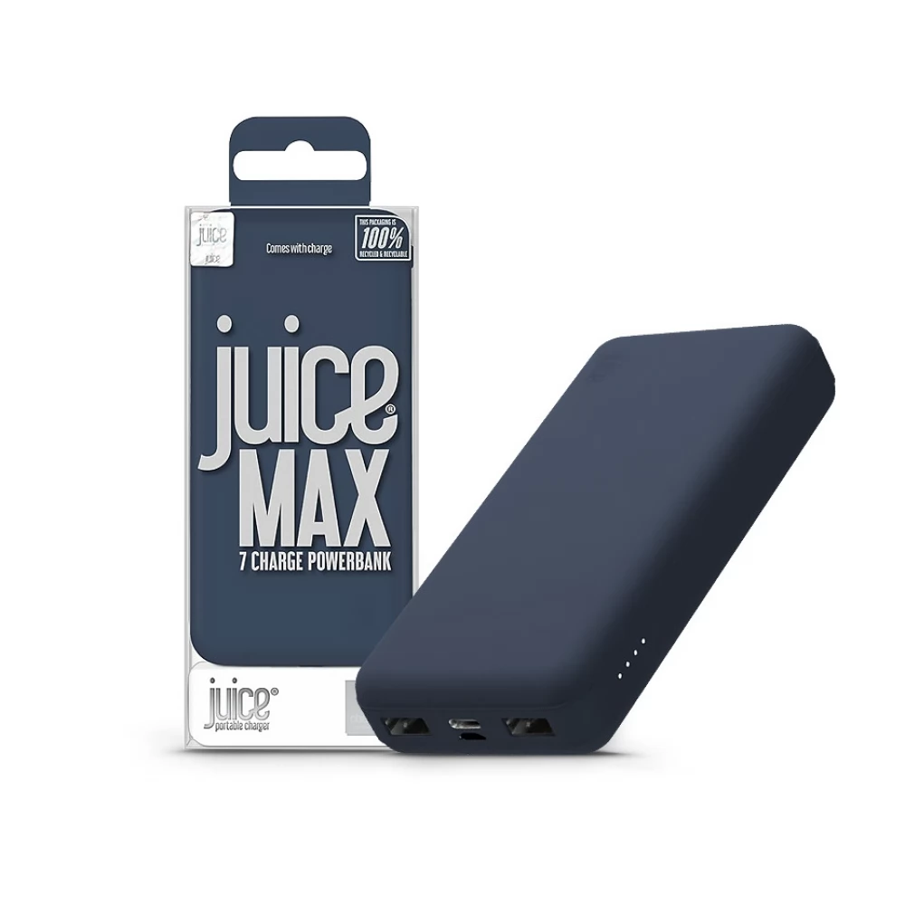 JUICE ECO MAX Power Bank univerzális akkumulátor töltő - 20000mAh kék