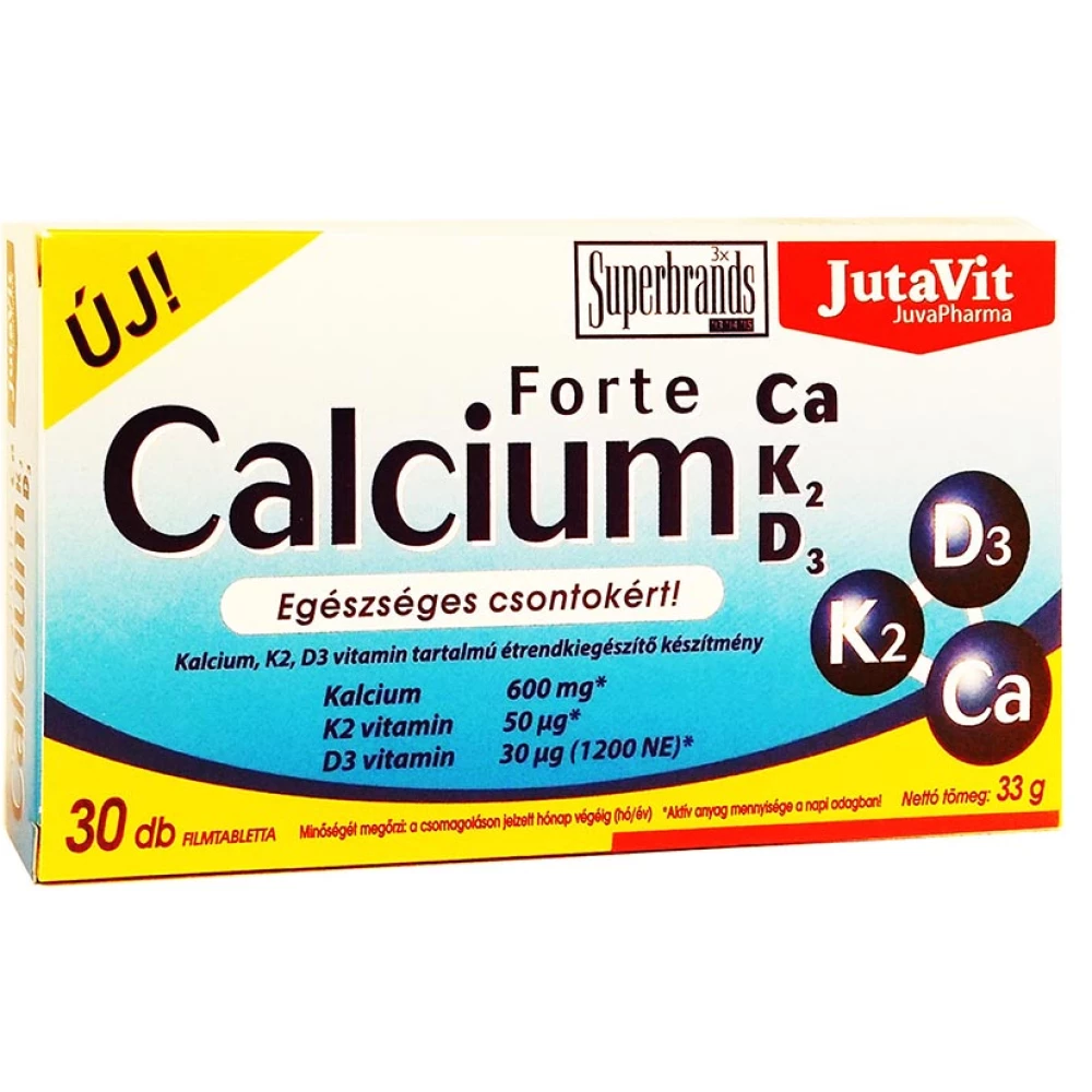 Jutavit calcium forte ca+k2+d3 30 db