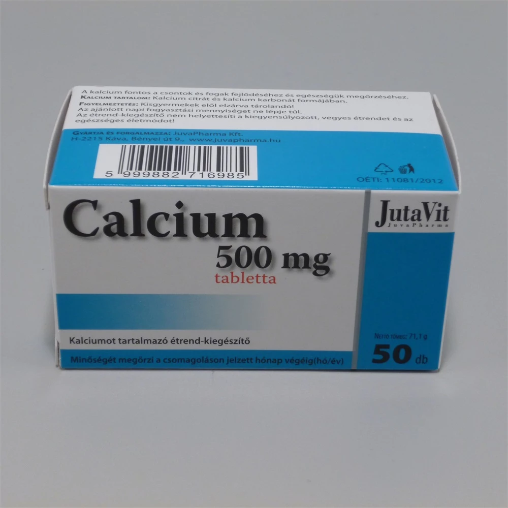 Jutavit calcium tabletta 500mg + D3 50 db