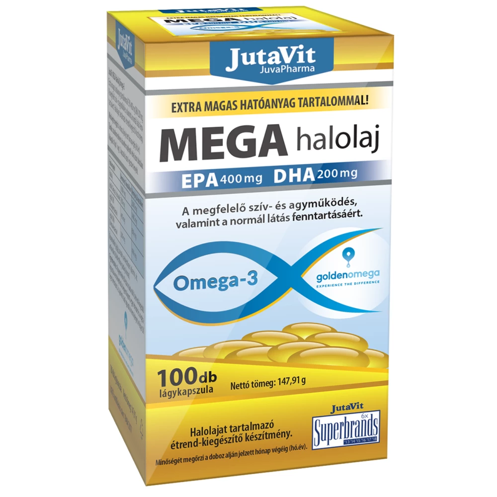 Jutavit Mega halolaj omega-3 kapszula 100 db