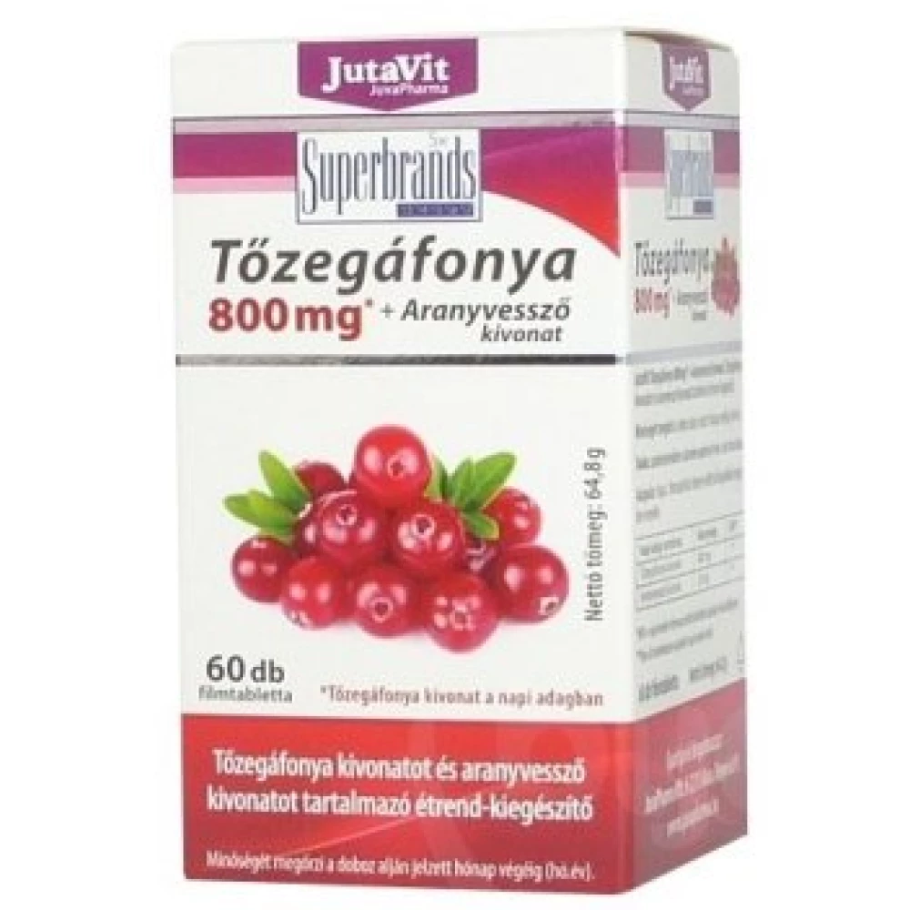 Jutavit tőzegáfonya+aranyvessző kivonat tabletta 60 db