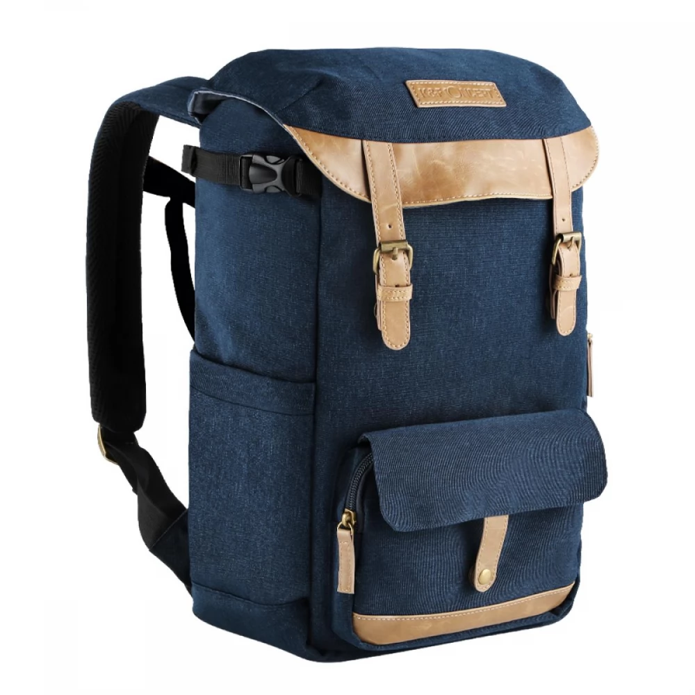 K-F CONCEPT Beta Zip fotós hátizsák 17L szövet kék