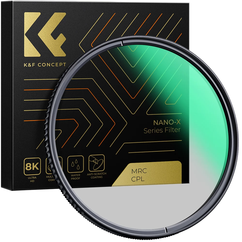 K-F CONCEPT NANO-X series B270 HD CPL szűrő vízlepergető karcálló 62mm