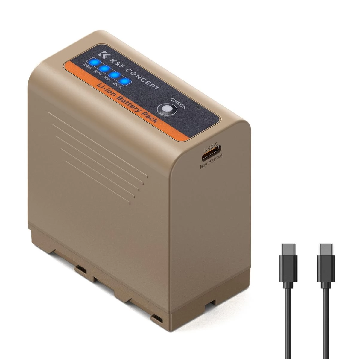 K-F CONCEPT NP-F970 akkumulátor 10500mAh USB-C csatlakozóval