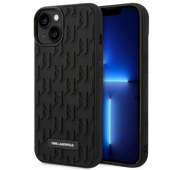 Karl Lagerfeld 3D Monogram Apple iPhone 14 Plus hátlap tok fekete