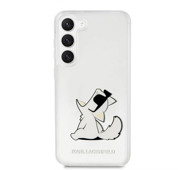Karl Lagerfeld Choupette Fun Samsung Galaxy S23+ szilikon tok átlátszó