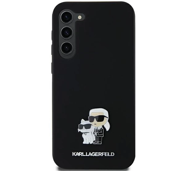 Karl Lagerfeld Karl&Choupette Metal Pin Samsung Galaxy A35 hátlap tok fekete KLHCSA35SMHKCNPK