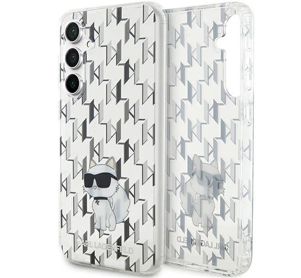 KARL LAGERFELD Monogram Choupette hátlaptok Samsung Galaxy S23 FE átlátszó