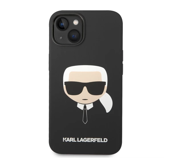Karl Lagerfeld Silicone Karl`s Head Apple iPhone 14 Plus Magsafe hátlap tok fekete