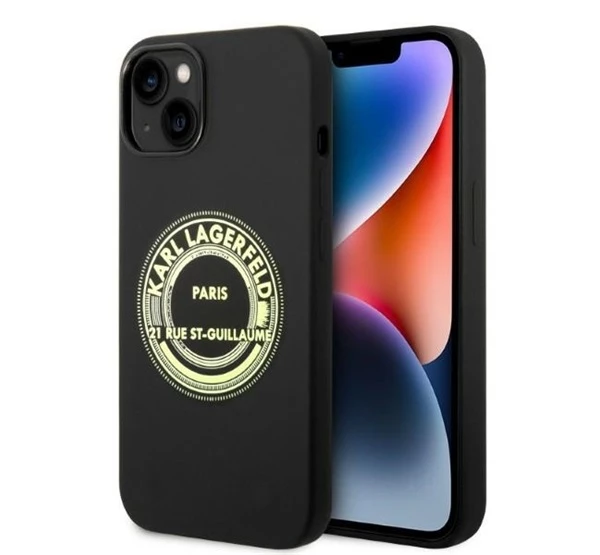 Karl Lagerfeld Silicone RSG Apple iPhone 14 Plus hátlap tok fekete