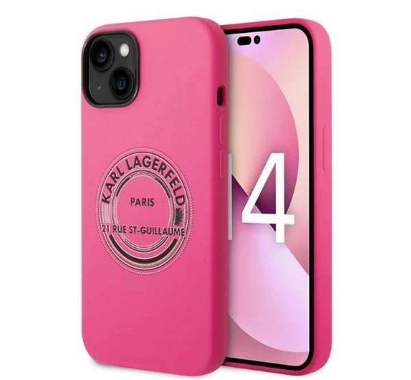 Karl Lagerfeld Silicone RSG Apple iPhone 14 Plus hátlap tok rózsaszín
