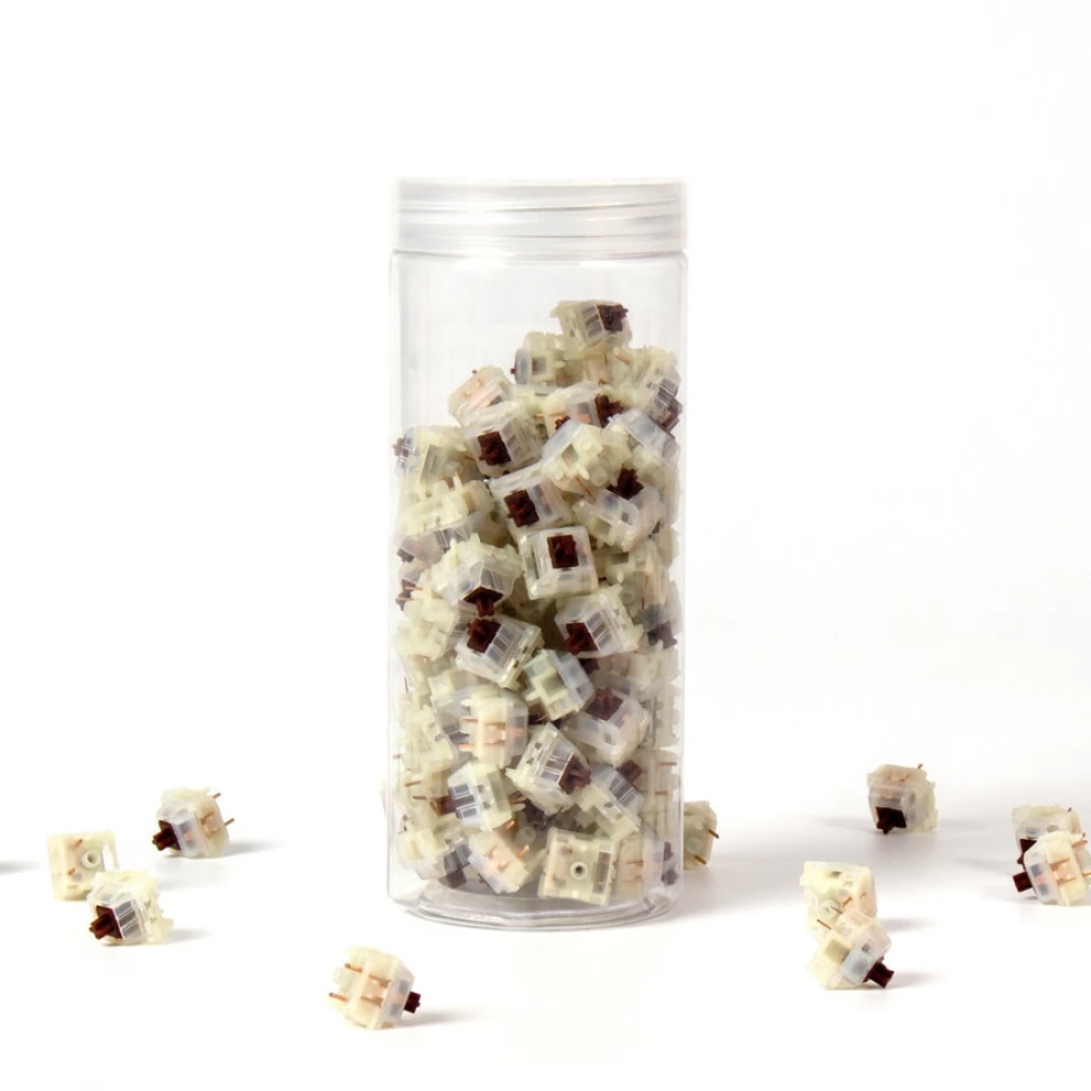 KEYCHRON Gateron Cap V2 Switch Set Milky-barna (110 db)