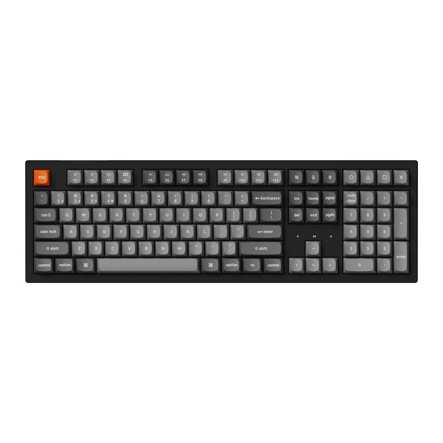 KEYCHRON K10 Max QMK Wireless RGB Red US Angol fekete