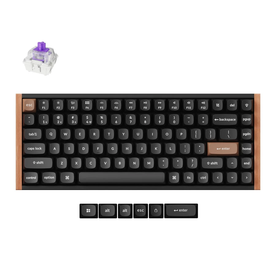 KEYCHRON K2 HE Wireless Special Edition Magnetic Switch Magyar fekete