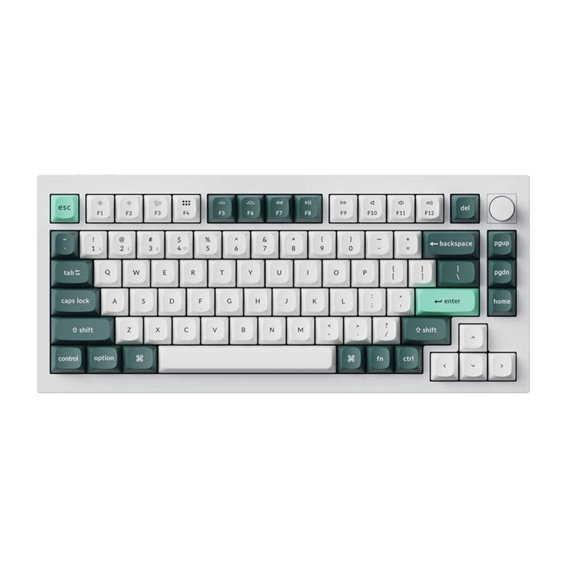 KEYCHRON Q1 HE QMK RGB Knob Wireless Nebula US Angol fehér