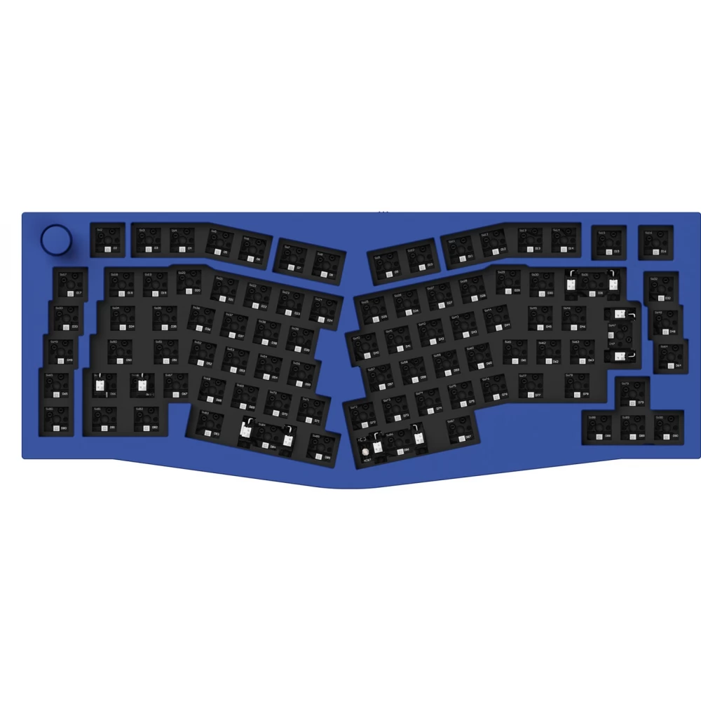 KEYCHRON Q10 (Alice Layout) QMK RGB Knob Barebone billentyűzet ISO kék