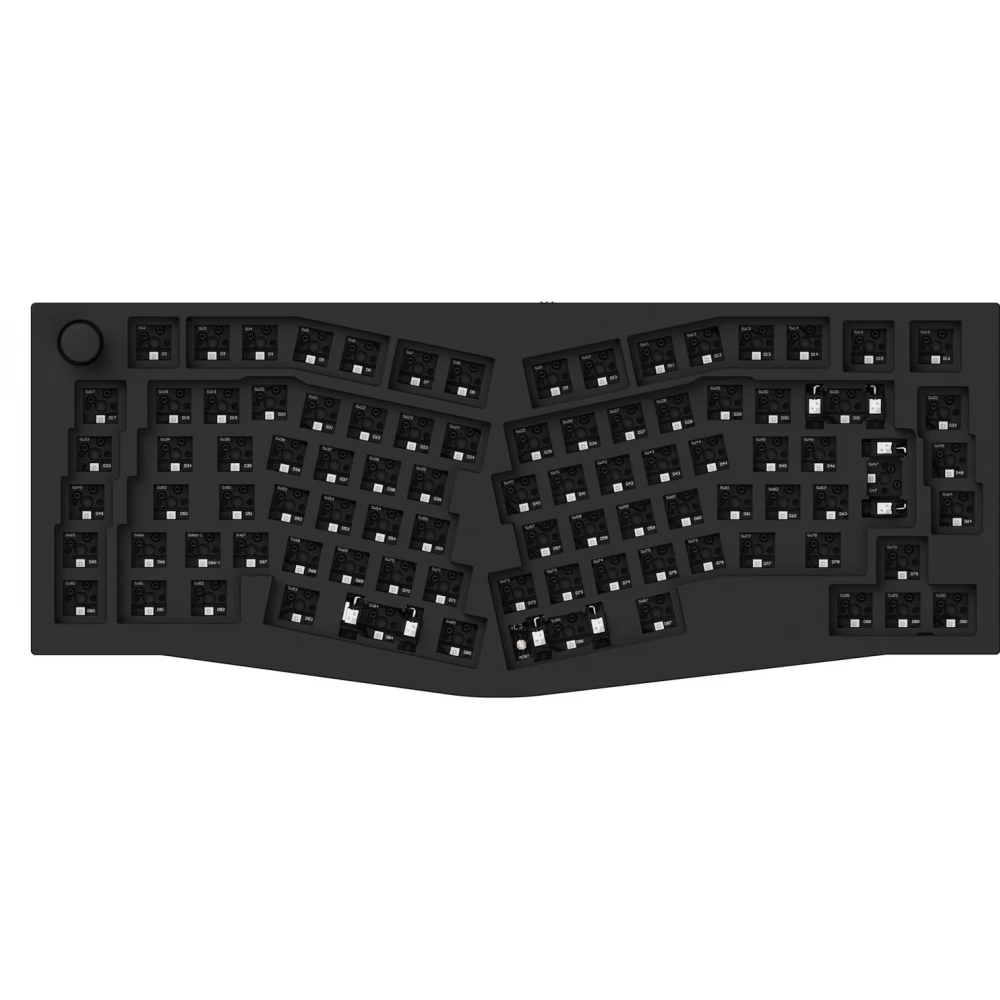 KEYCHRON Q10 (Alice Layout) QMK RGB Knob Barebone billentyűzet ISO fekete