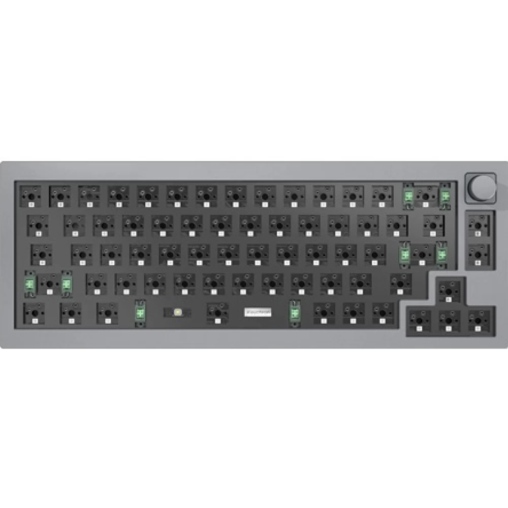 KEYCHRON Q2 Swappable RGB Knob Barebone billentyűzet ANSI szürke