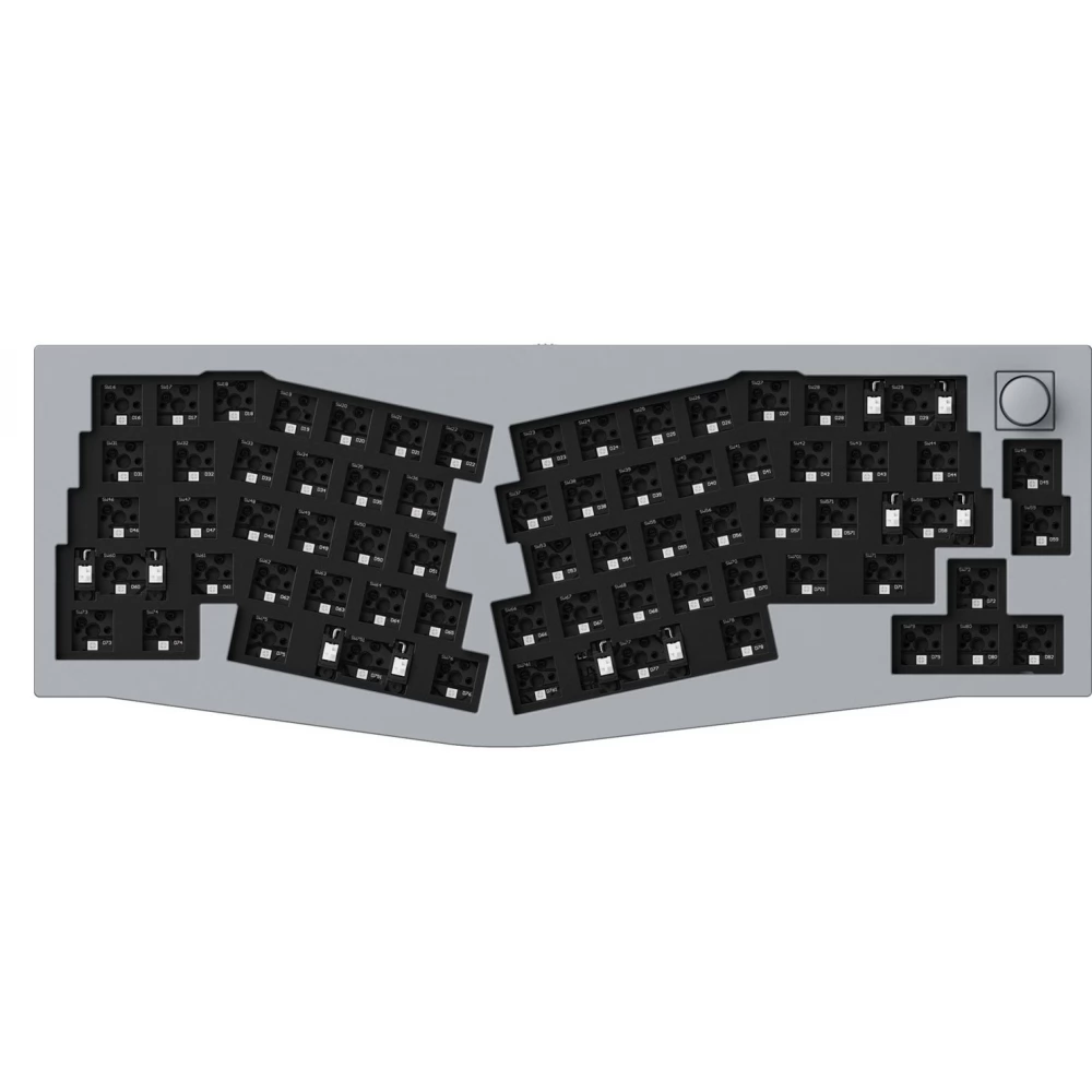 KEYCHRON Q8 Swappable RGB Knob Barebone billentyűzet ISO szürke
