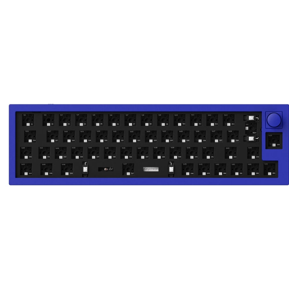 KEYCHRON Q9 Swappable RGB Knob Barebone billentyűzet ISO kék