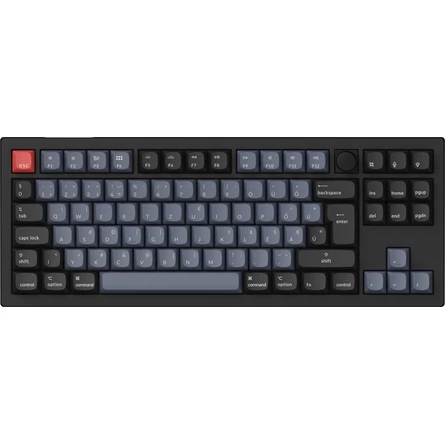 KEYCHRON V3 Max Knob RGB Hot Swappable Red ISO Magyar fekete