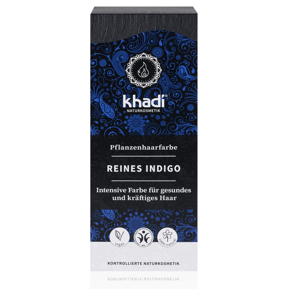 Khadi bio hajfesték por kékesfekete-indigó 100 g