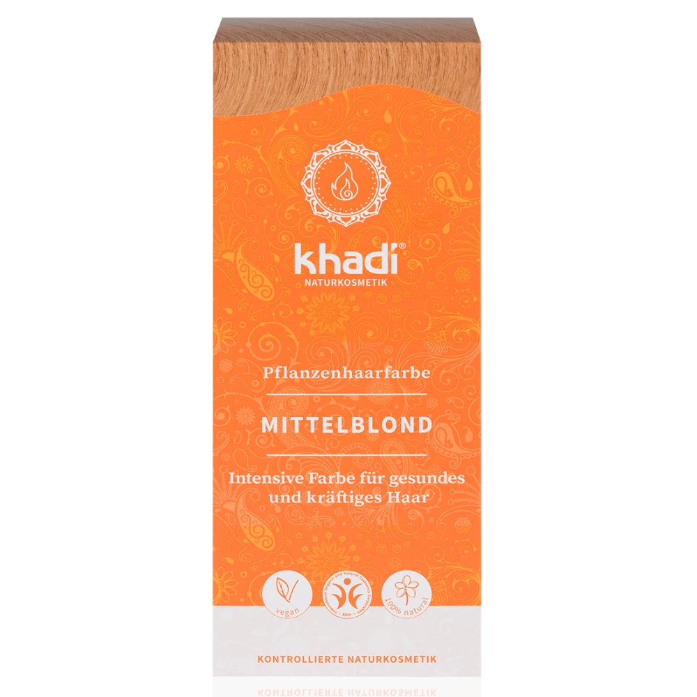 Khadi bio hajfesték por középszőke 100% 100 g