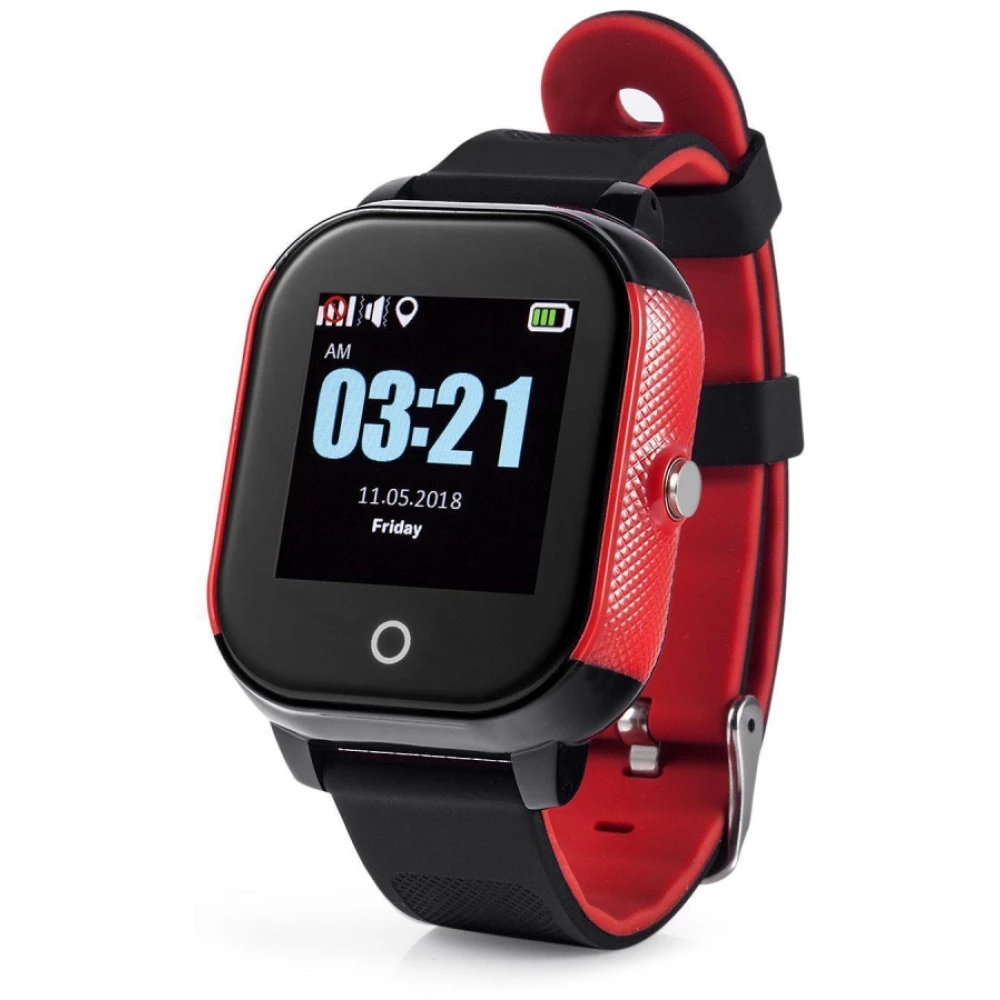 KIDSAFE Smart gyerek okosóra piros-fekete