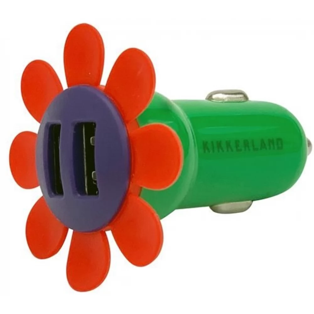 KIKKERLAND US215-EU Autós töltő 2xUSB virág alakú