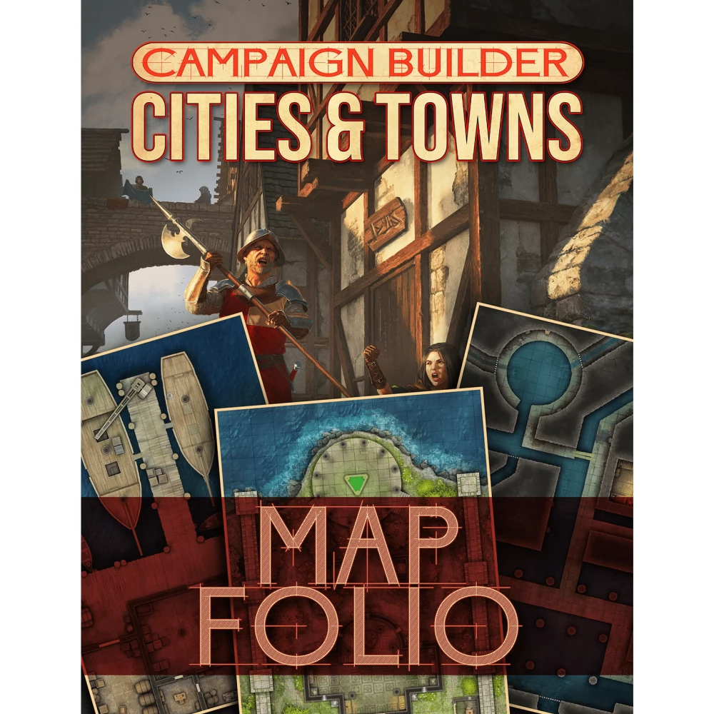 KOBOLD PRESS Campaign Builder Cities & Towns Map Folio térkép készlet