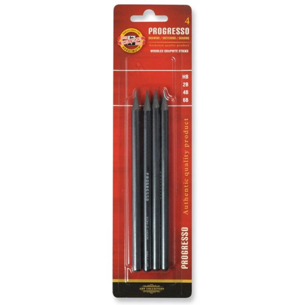 KOH-I-NOOR Progresso 6B/4B/2B/HB grafitceruza 4db