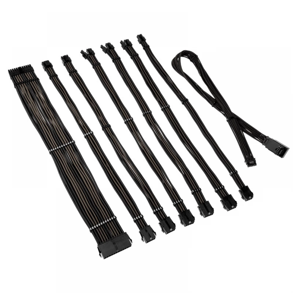 KOLINK Core Pro fonott kábelhosszabbító kit 12V-2x6 Type 1 fekete-szürke