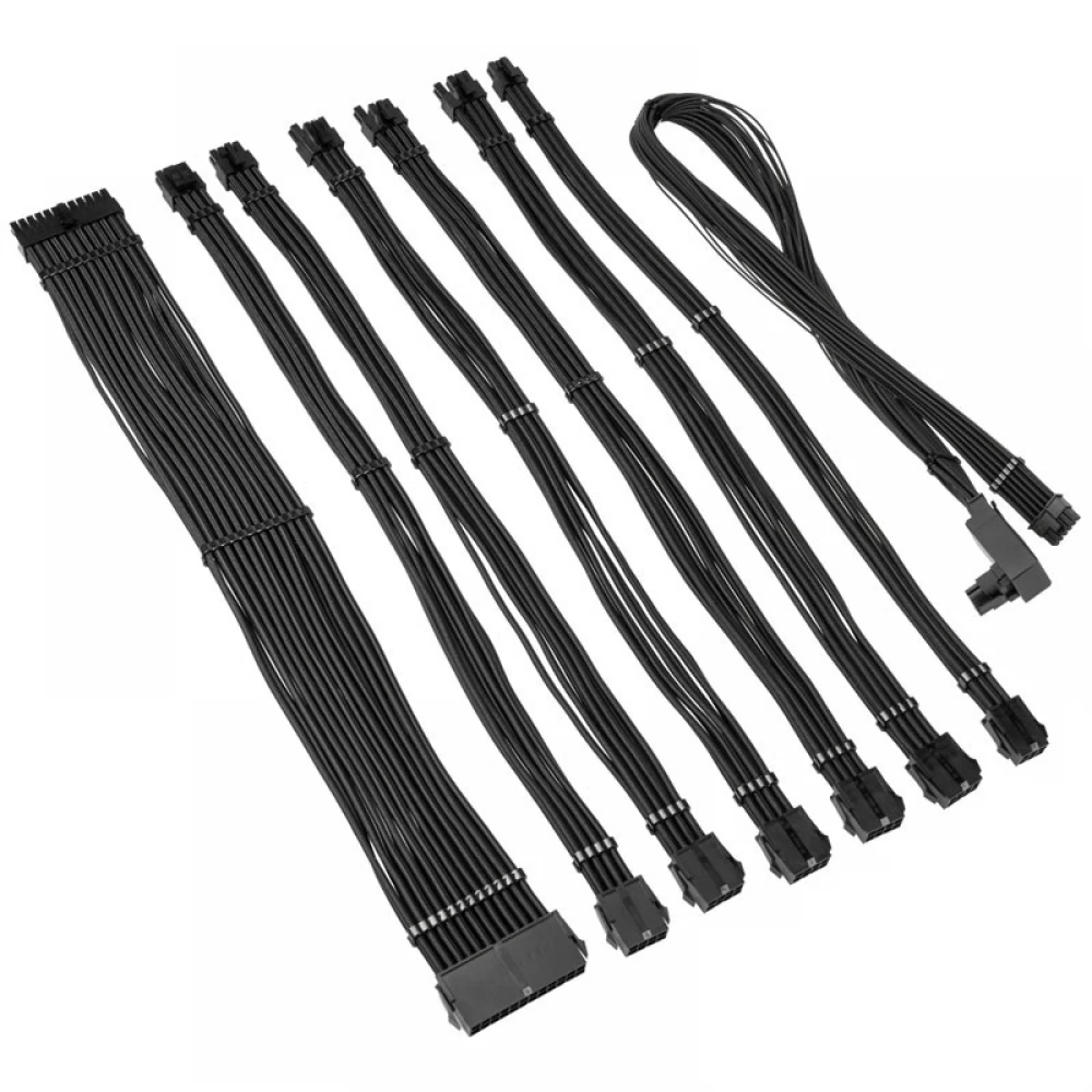 KOLINK Core Pro fonott kábelhosszabbító kit 12V-2x6 Type 2 fekete