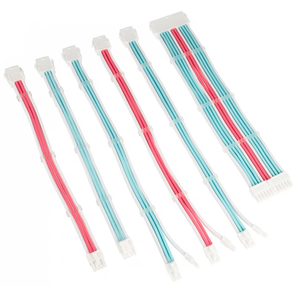 KOLINK COREADEPT-EK-BBP Core Adept hosszabbító szett Brillant fehér-neonkék-pink