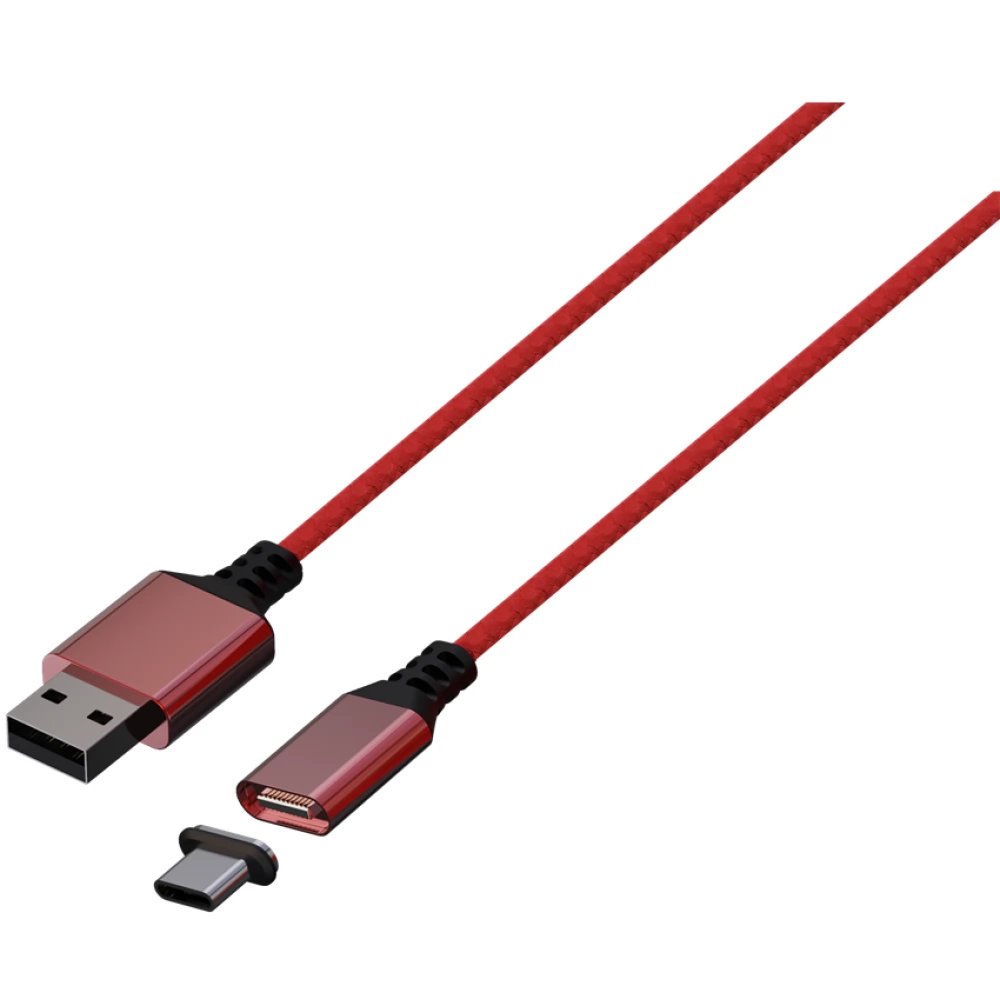 KONIX MYTHICS Xbox Series S/X Töltő kábel Mágnesfejjel USB-A to USB-C 3m piros