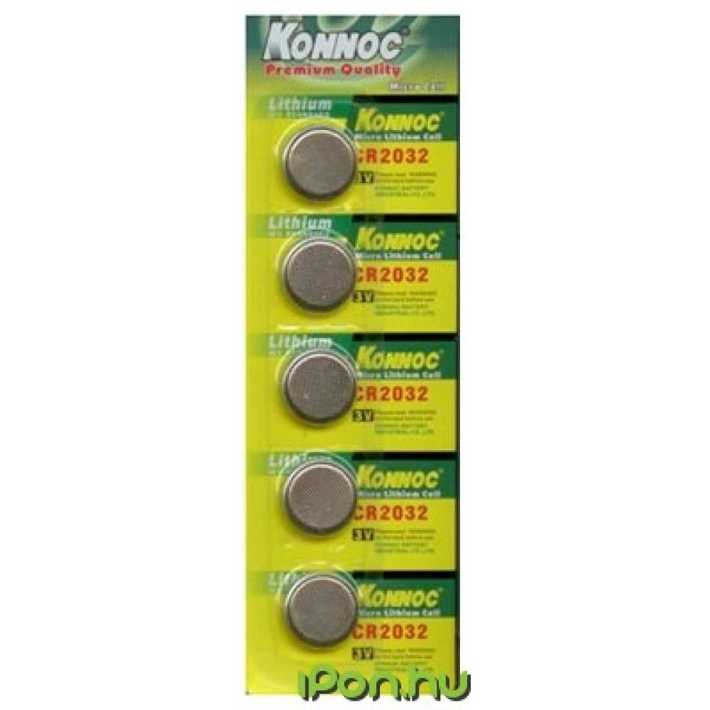 KONNOC CR2032 Lithium gombelem 5db