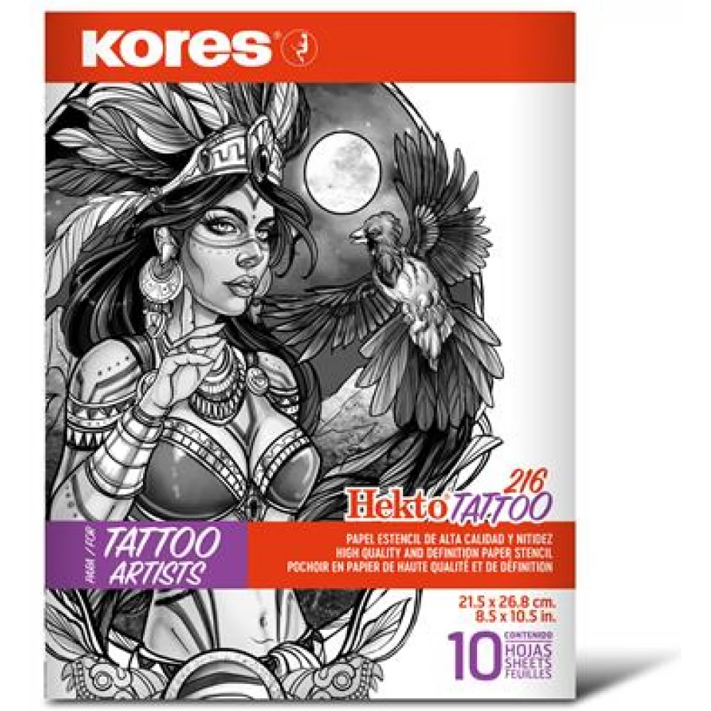 KORES Tattoo Indigó tetováláshoz 21.5 x 26.8 cm 10 lap
