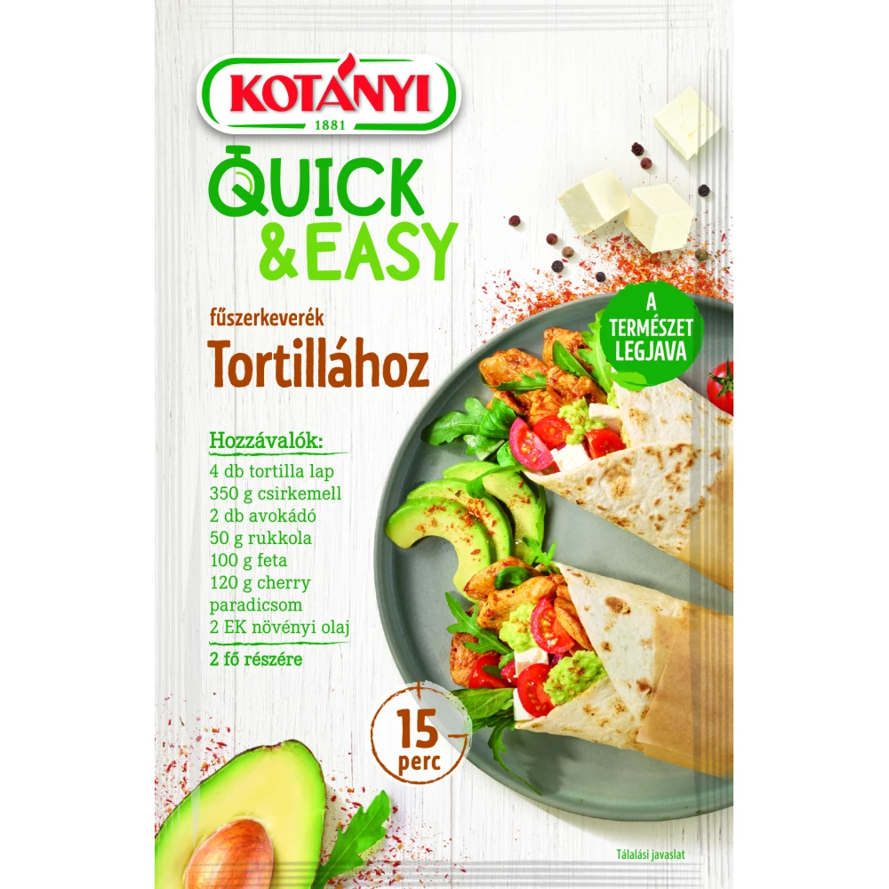KOTÁNYI quick&easy fűszerkeverék tortillához 20 g